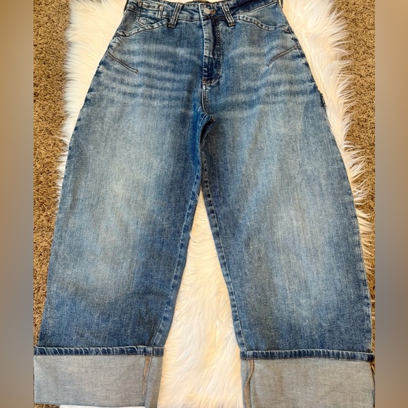 **NWT** Anthropologie’s Pilcro ~ Kayden Barrel Carpenter Jeans - Picture 3 of 5